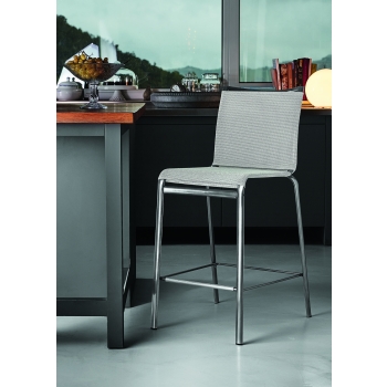 Tabouret Net de Bontempi pour l'intérieur et l'extérieur