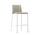 Tabouret Silvy M TS en métal recouvert de tissu ou de cuir par Midj