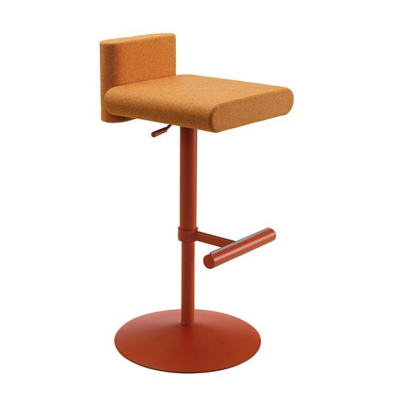 Tabouret pivotant et réglable en métal Toy SG TS recouvert de tissu ou de cuir par Midj