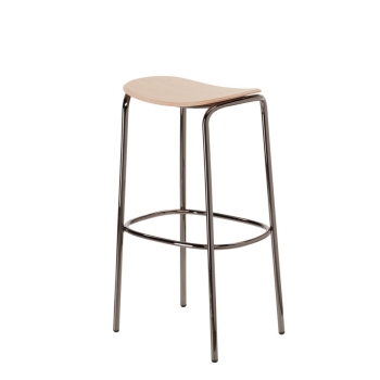 Tabouret Trick Wood en chêne et métal par Scab Design