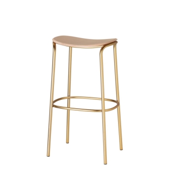 Tabouret Trick Wood en chêne et métal par Scab Design