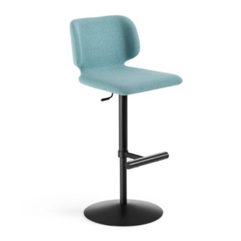 Tabouret pivotant et réglable Wrap SG TS en métal recouvert de tissu ou de cuir par Midj