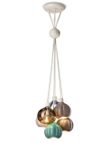 SUSPENSION 6 LUMIÈRES GRAPPOLO accent TUR DECO' AFOXE' C2659 par Ferroluce