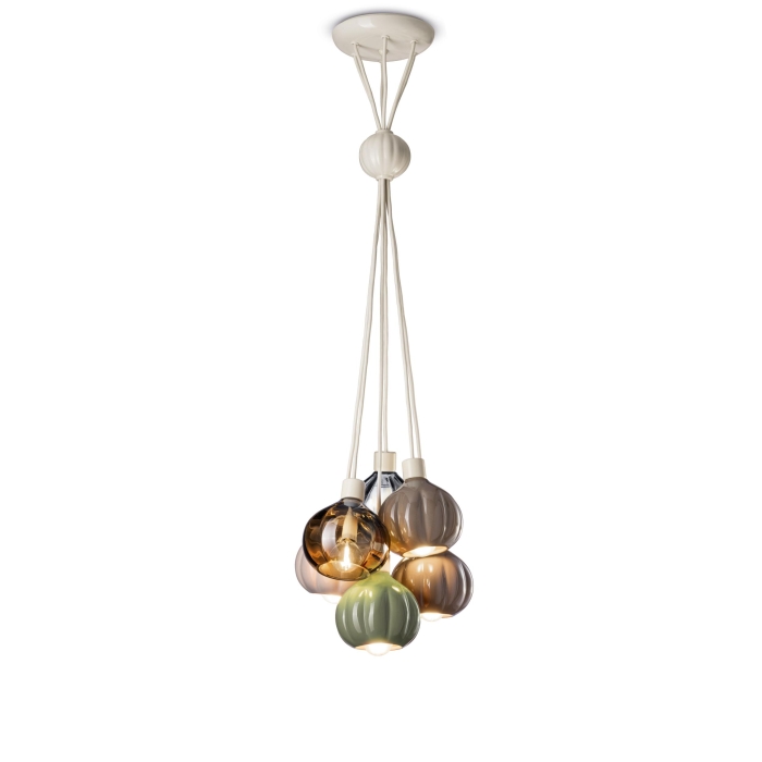 SUSPENSION 6 LUMIÈRES GRAPPOLO accent VSA DECO' AFOXE' C2658