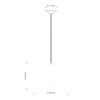 SUSPENSION ANTIQUE D.35 RETRO'GRUNGE C1600