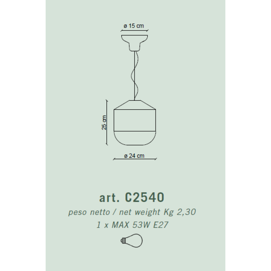 SUSPENSION D.24 DÉCO' BELLOTA C2540