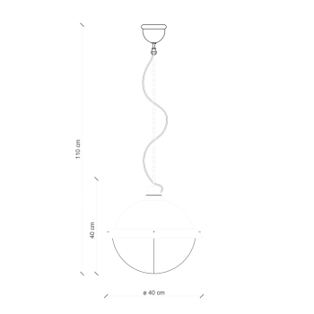 SUSPENSION D.40 AVEC CAGE INDUSTRIELLE RÉTRO' C1680