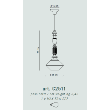 SUSPENSION H.70 DÉCO' LARIAT C2511