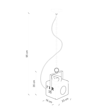 SUSPENSION INDUSTRIELLE RÉTRO' C1652