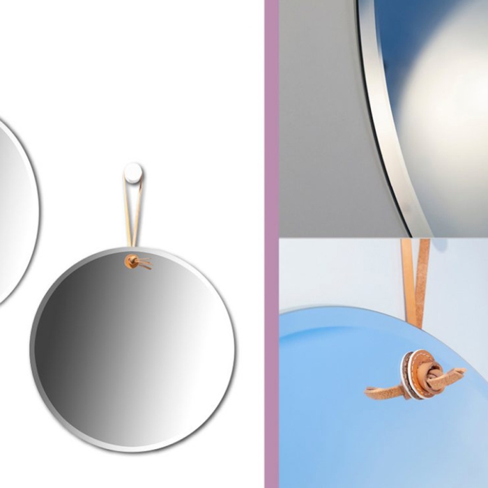 Miroir Le Cuir CP601 par Cipì rond ou ovale