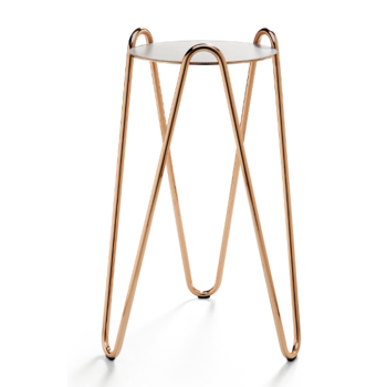 Table basse Apelle Chic en cuir ou céramique par Midj