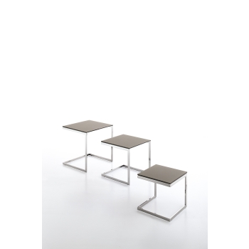 Table basse Bontempi Hip Hop en acier laqué et verre