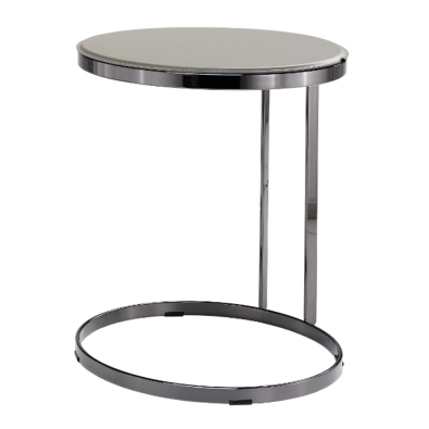 Table basse Joint en métal et cuir ou céramique par Midj