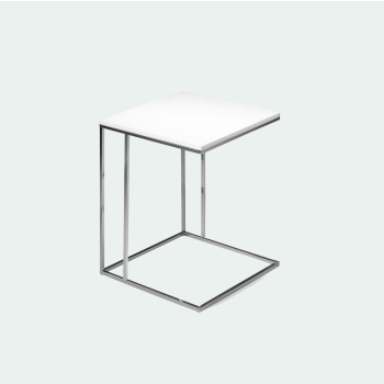 Table basse Pezzani Lamina en acier inoxydable et plateau en stratifié