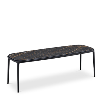 Table basse Lea en métal et bois ou céramique par Midj