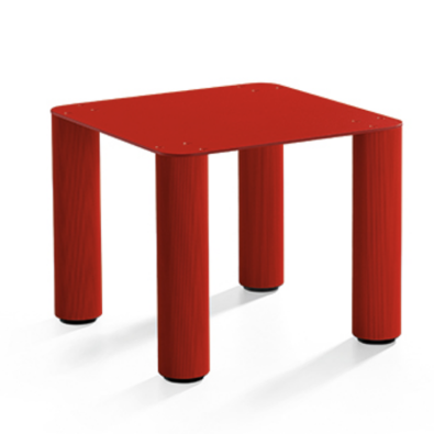 Table basse Guapa en métal et cuir par Midj