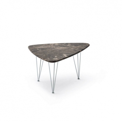 Table basse perroquet avec plateau en marbre rond élégant
