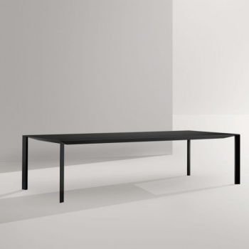 Table Akashi en aluminium avec plateau en verre ou céramique par Midj