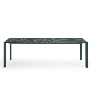 Table Akashi en aluminium avec plateau en verre ou céramique par Midj