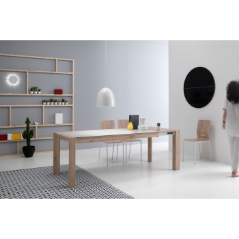 Point House Milan Table à rallonge avec la mélamine ou verre