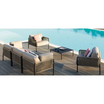 Table basse d'extérieur en fer Miami MI200 Vermobil