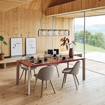 Table extensible en métal Badù par Midj