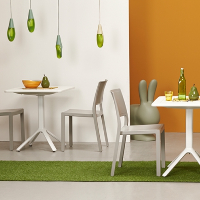 Table Eco Fixe plateau lisse 70x70 Scab Design