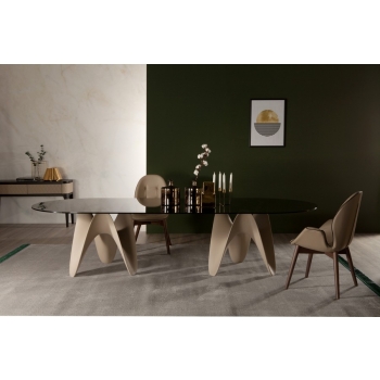 Table fixe avec un design unique et élégant Gaya par Tonin Casa