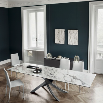 Table fixe et extensible Artistico de Bontempi 