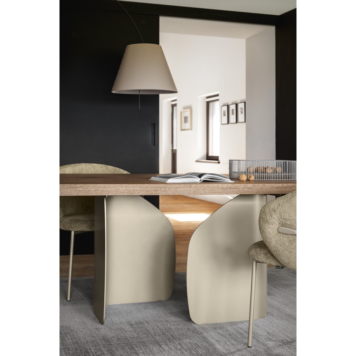 Table rectangulaire fixe Twins par Calligaris