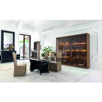 Table en verre avec un design unique et intemporel vague Tonin Casa