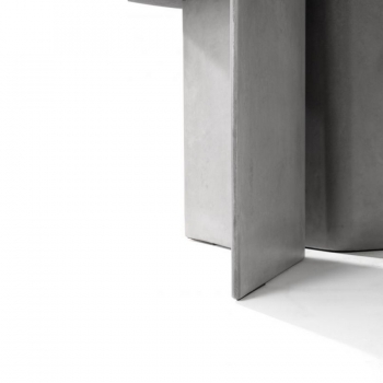 Table ronde fixe Magnum de Bontempi avec base en béton