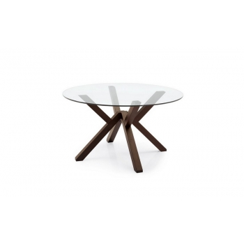 Table fixe Mikado de Connubia par Calligaris avec pieds en hêtre