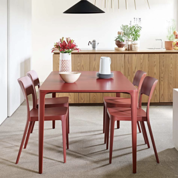 Table Nenè avec structure en métal carrée, rectangulaire, ronde et triangulaire par Midj