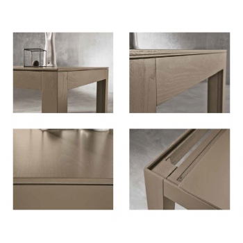 Table de bureau entièrement en bois de noyer extensible