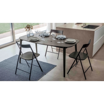 Table Ribot Wood par Altacom avec pieds en bois