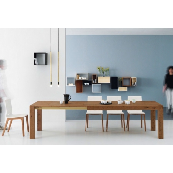 Tola Table extensible Point de chêne naturel