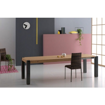 Tola Table extensible Point de chêne naturel