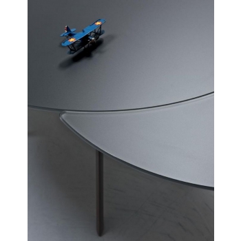 Table ronde extensible Bontempi Giro avec plateau en verre