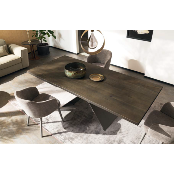 Table fixe ovale ou rectangulaire Xilo par Altacorte