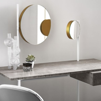 Bureau Vanity de Bontempi en acier avec miroir et lumières