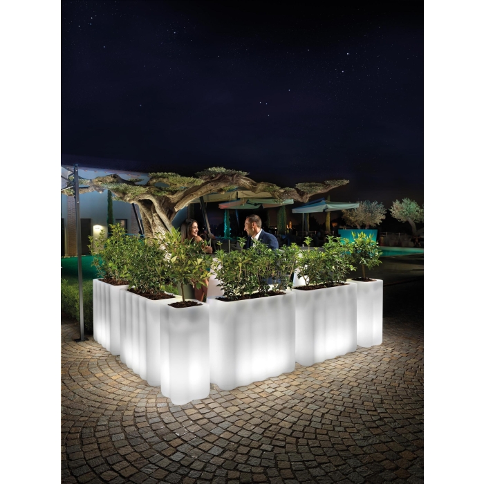 Jardinière haute Lyxo avec éclairage nébuleux
