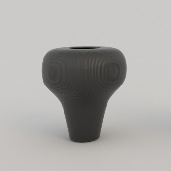 Tob Small vase à la finition rayée par Adriani & Rossi